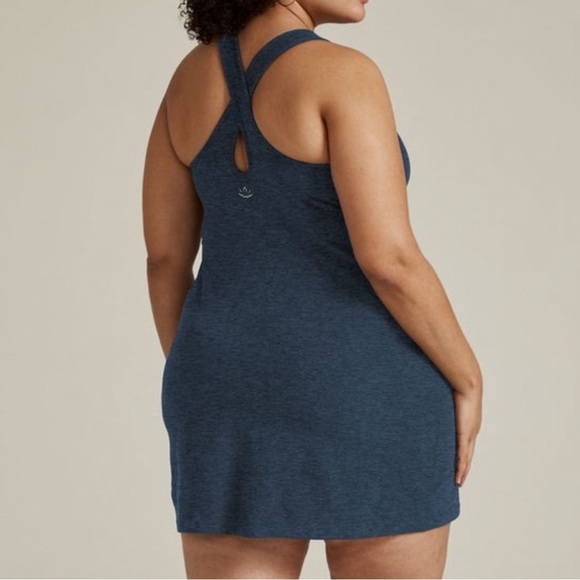BEYOND YOGA Under Lock & Key Racerback Dress Nocturnal Navy SIZE 4X preloved - Picture 1 of 10